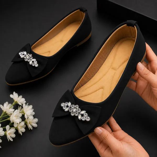 Black_Bow_Embellished_Slip-On_Flats_for_Women