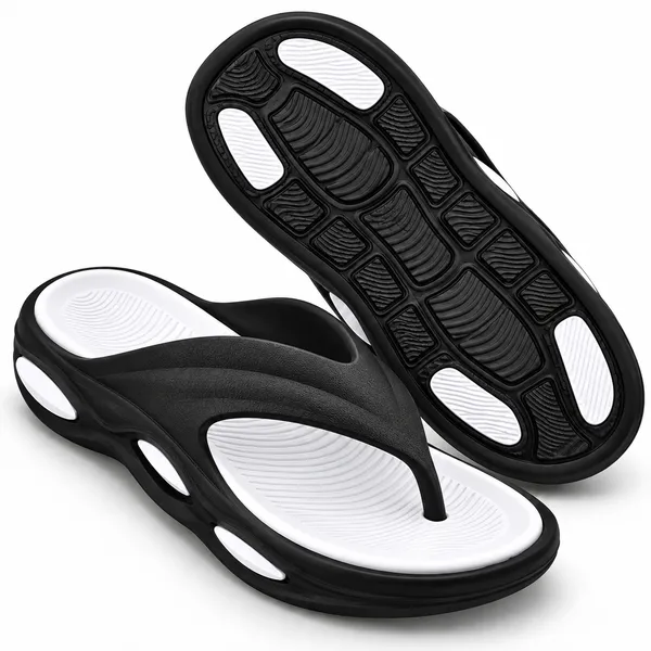 Black_Cushioned_Casual_Flip_Flops_for_Men