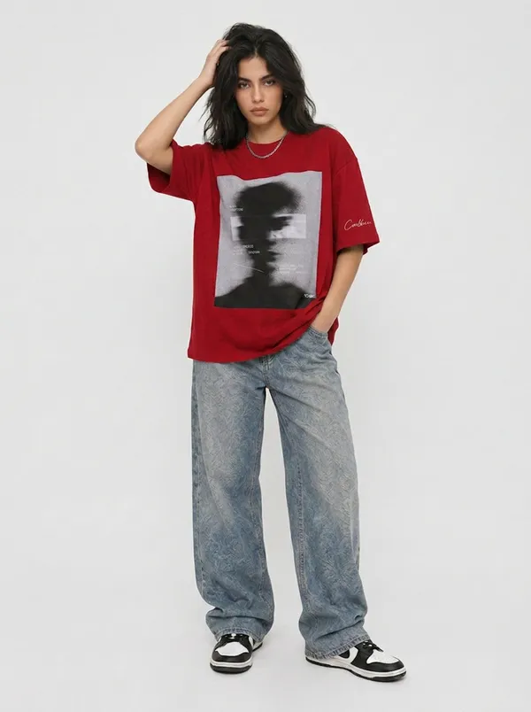 Blurred_Vision_Tee_Red_Women
