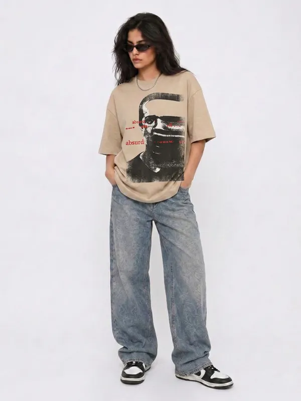 Glitch_Portrait_Tee_Beige