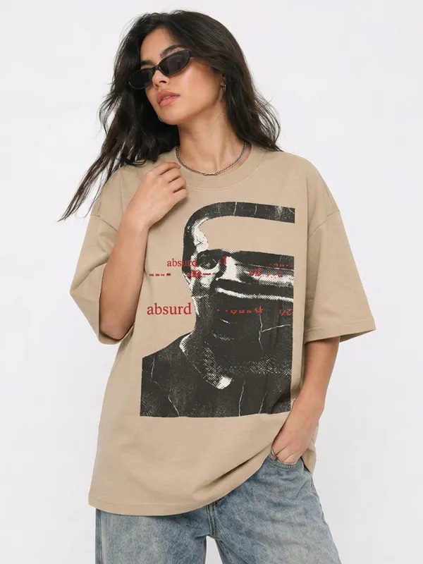 Glitch_Portrait_Tee_Beige