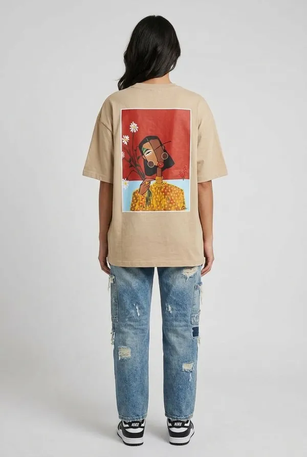 Cubist_Bloom_Oversize_Tee_Beige