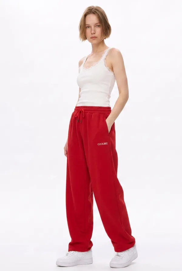 Cool_Bee_Joggers_Red_Women