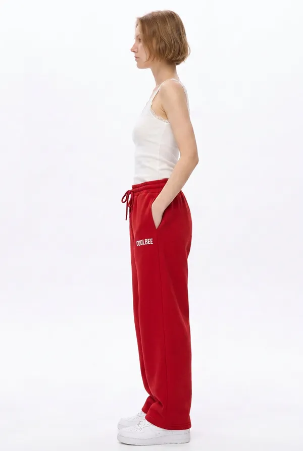 Cool_Bee_Joggers_Red_Women