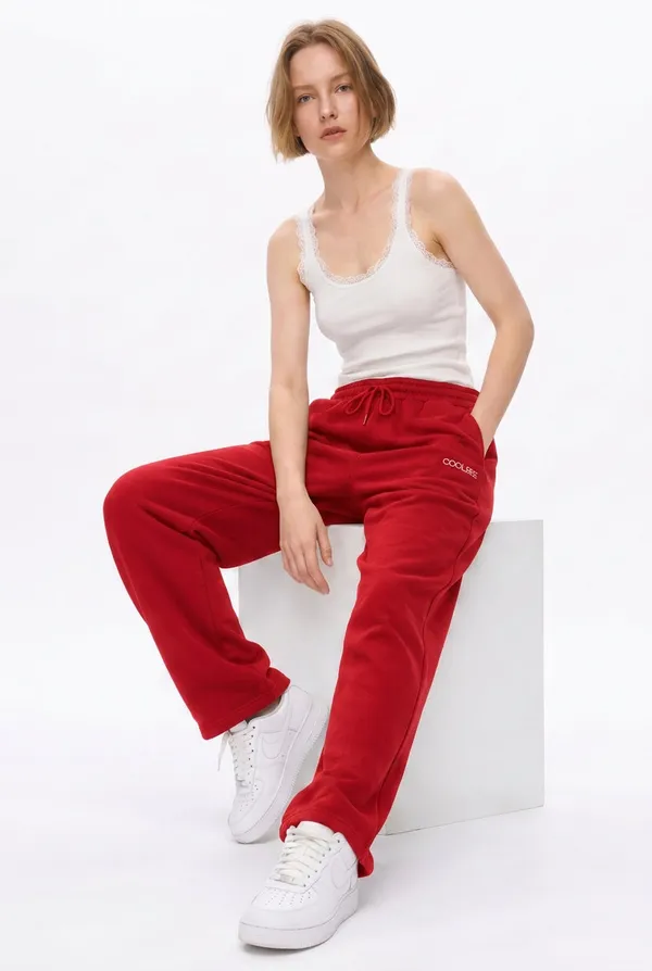 Cool_Bee_Joggers_Red_Women