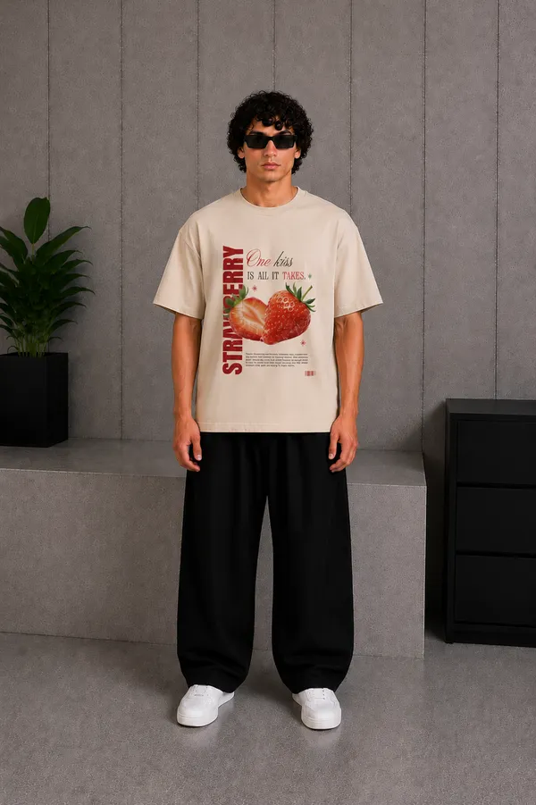 Strawberry_Tee_Beige