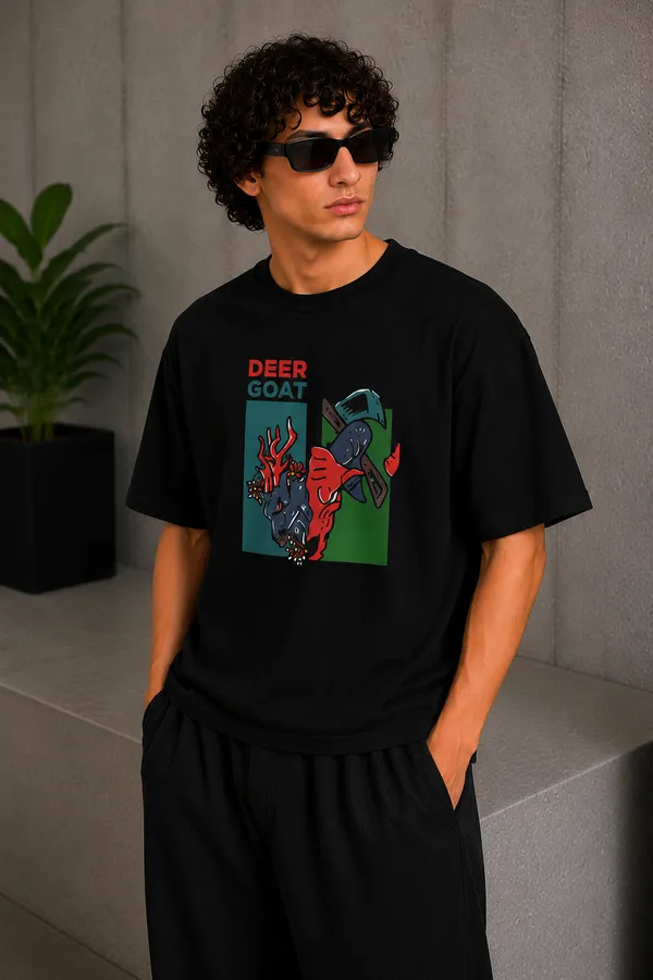 Deer_Goat_Tee_Black
