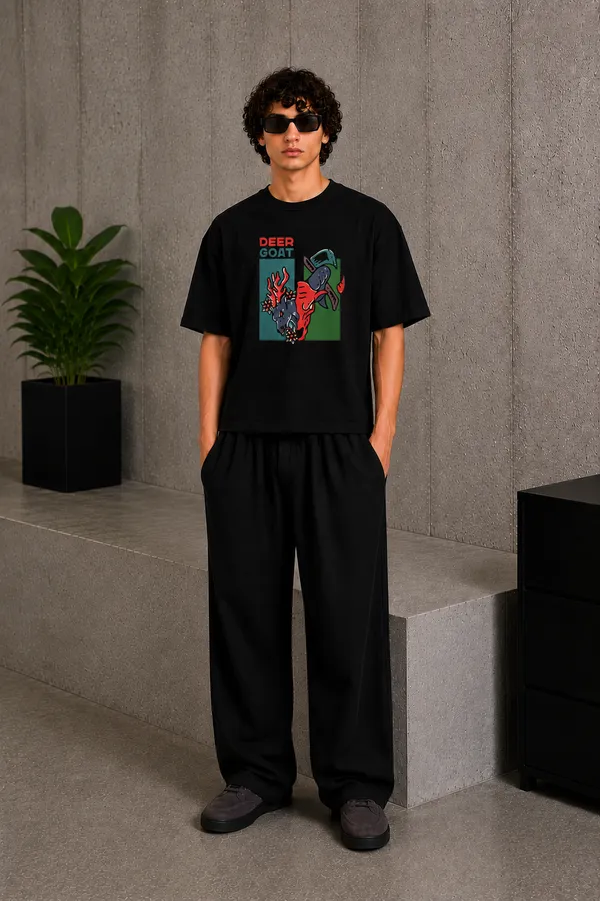 Deer_Goat_Tee_Black