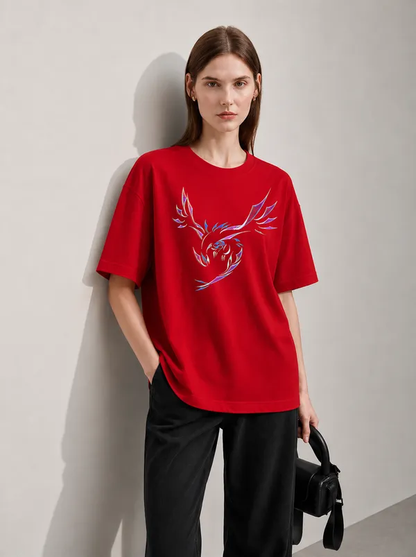 Wing_Line_Women_Tee_Red