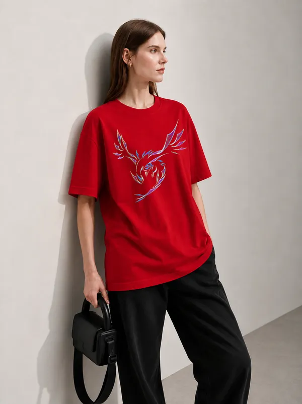 Wing_Line_Women_Tee_Red