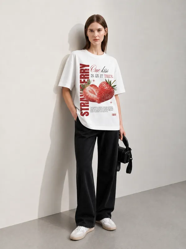 Strawberry_Women_Tee_White
