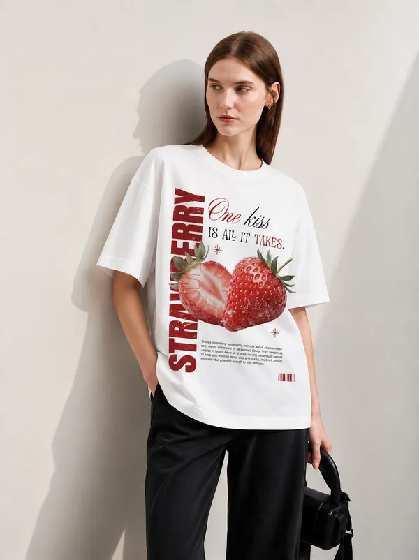 Strawberry_Women_Tee_White
