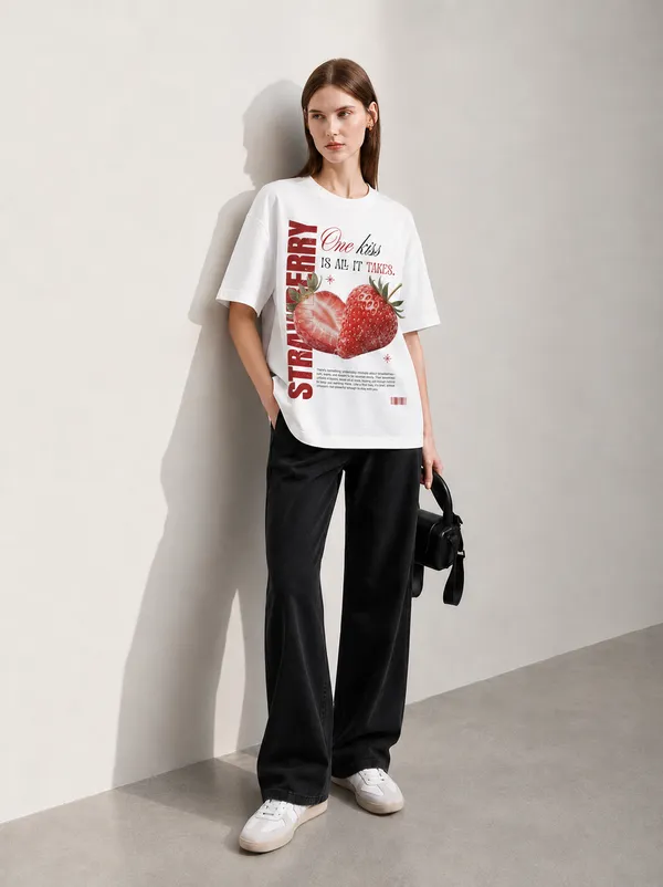 Strawberry_Women_Tee_White