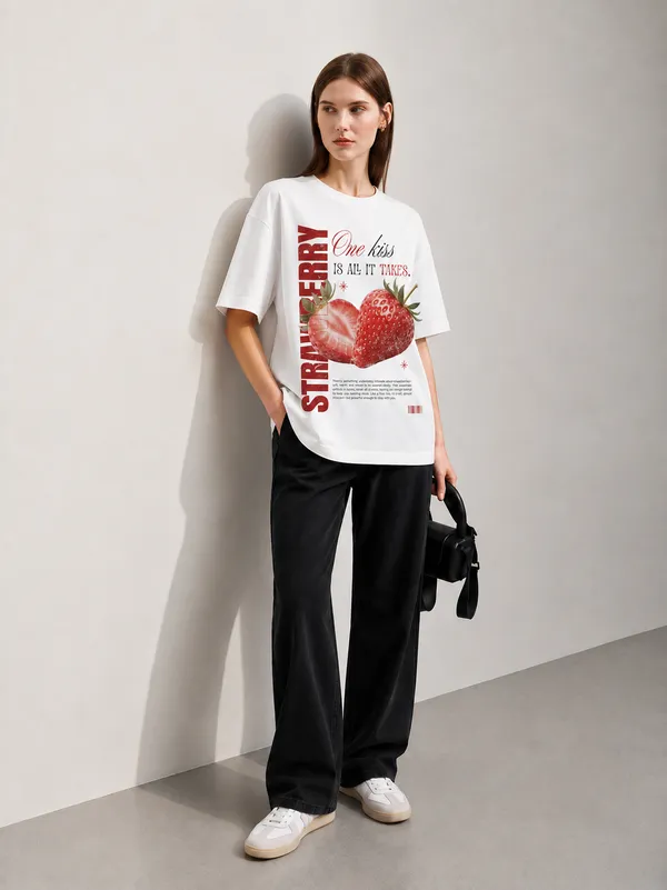 Strawberry_Women_Tee_White