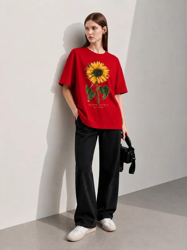 Bloom_Anyway_Women_Tee_Red