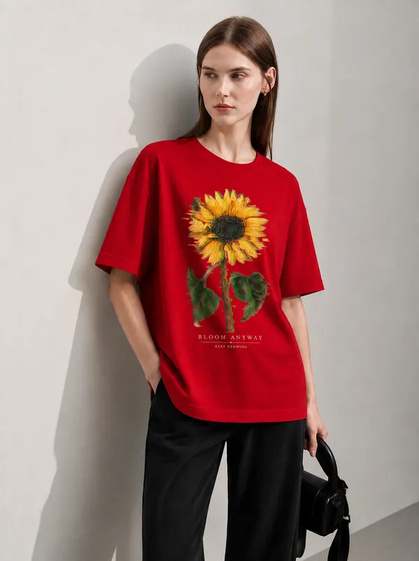 Bloom_Anyway_Women_Tee_Red