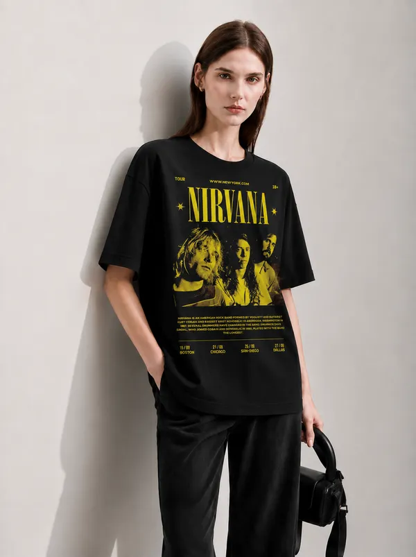 Nirvana_Women_Tee_Black