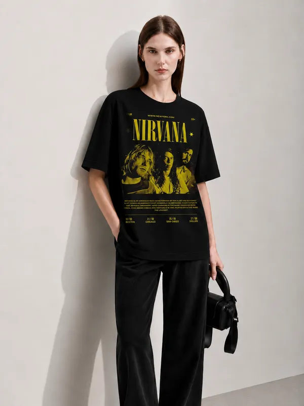 Nirvana_Women_Tee_Black