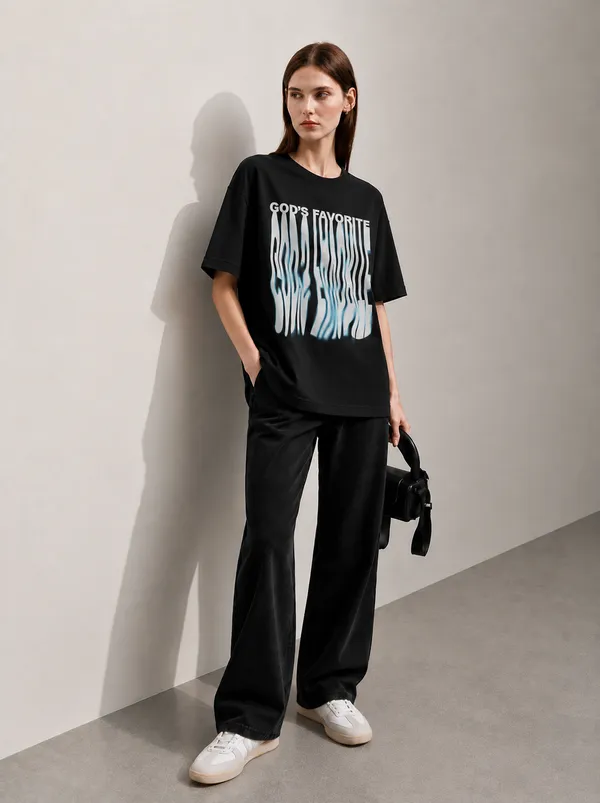 God_Favorite_Women_Tee_Black