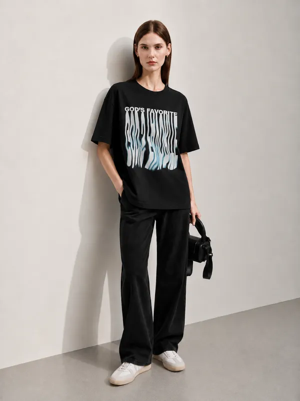 God_Favorite_Women_Tee_Black