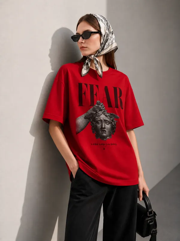 Fear_Women_Tee_Red