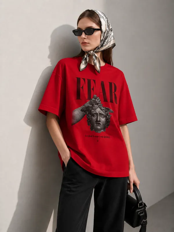 Fear_Women_Tee_Red