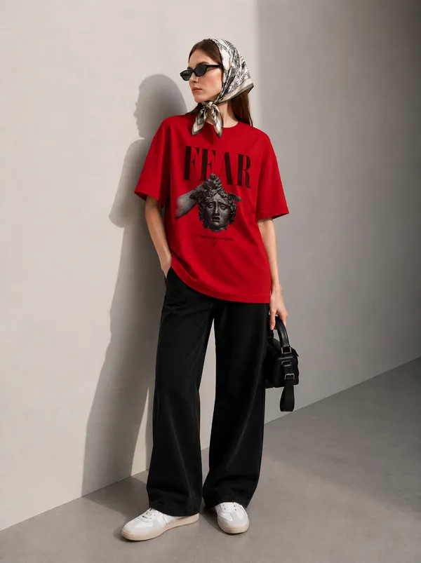 Fear_Women_Tee_Red