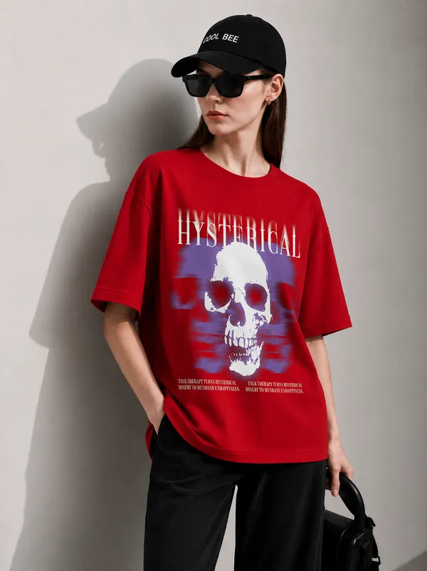 Ghost_Frequency_Women_Tee_Red