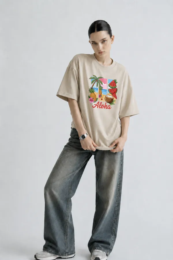 Aloha_Women_Tee_Beige