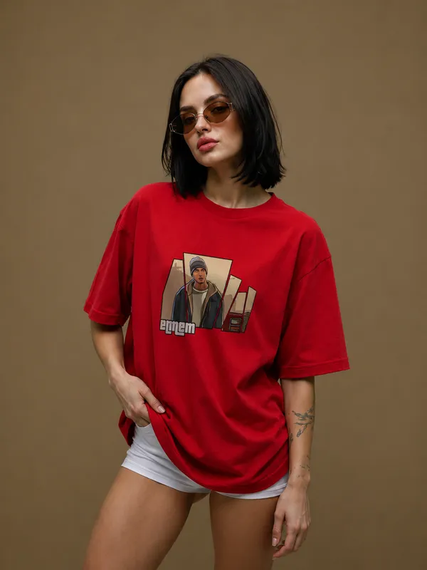 Mic_Drop_Women_Tee_Red