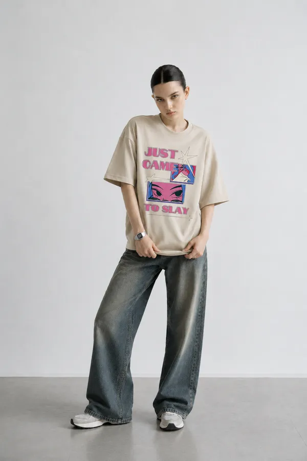 Slay_Mode_Women_Tee_Beige