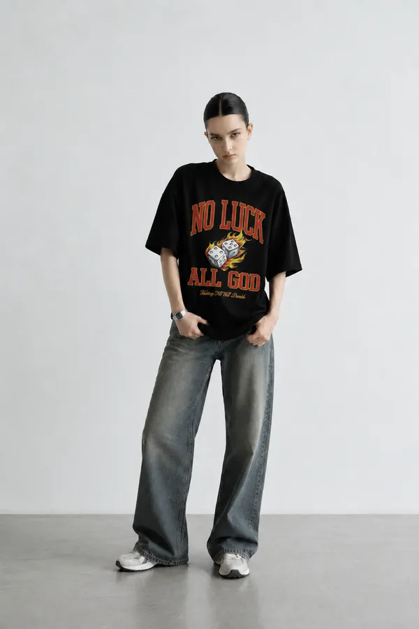 No_Luck_Women_Tee_Black
