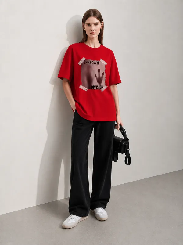Ghost_Trace_Women_Tee_Red