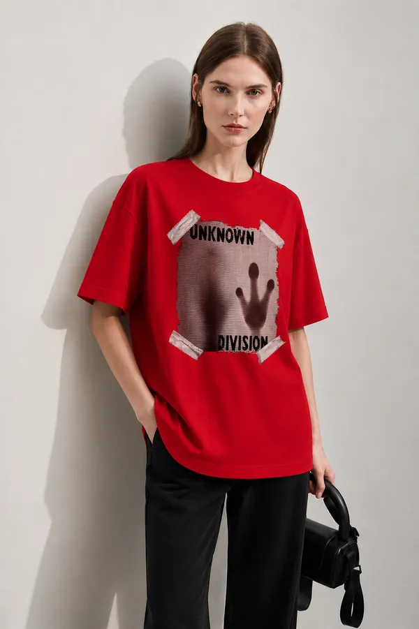 Ghost_Trace_Women_Tee_Red