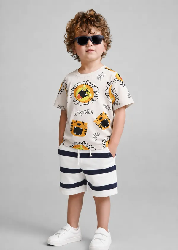 Kids_Boys_T_Shirt_Beige_Kbss25tr482