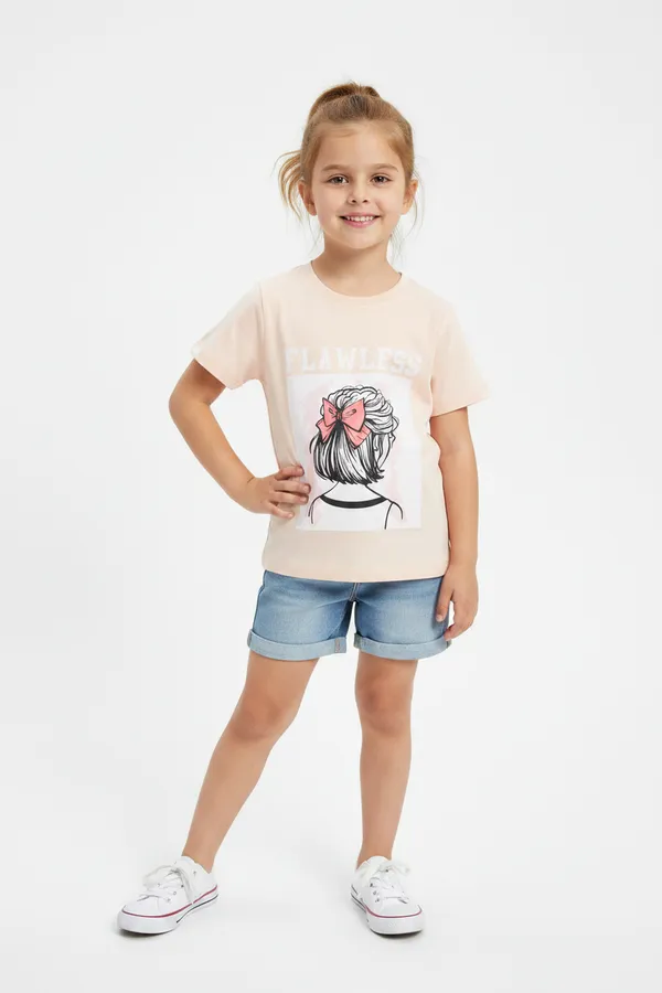 Kids_Girls_T-Shirt_Peach