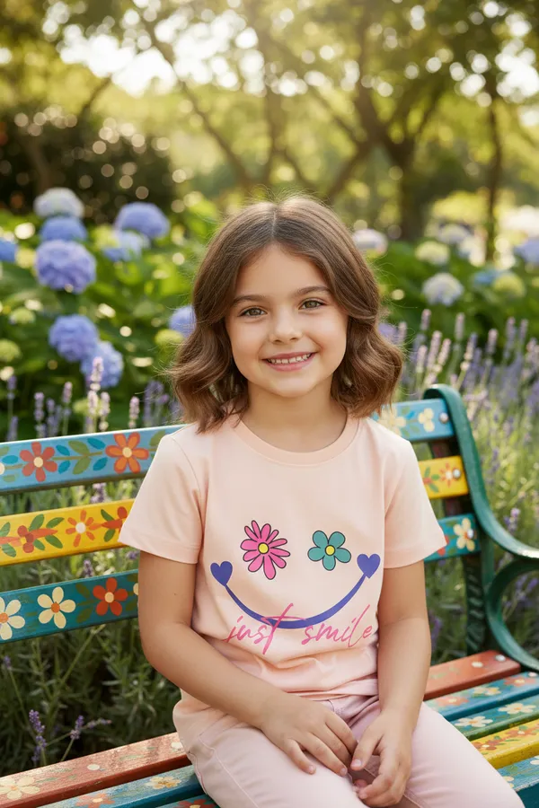 Kids_Girls_T-Shirt_Peach