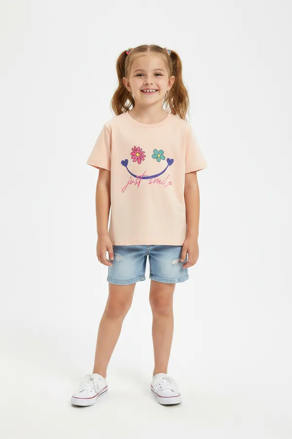 Kids_Girls_T-Shirt_Peach