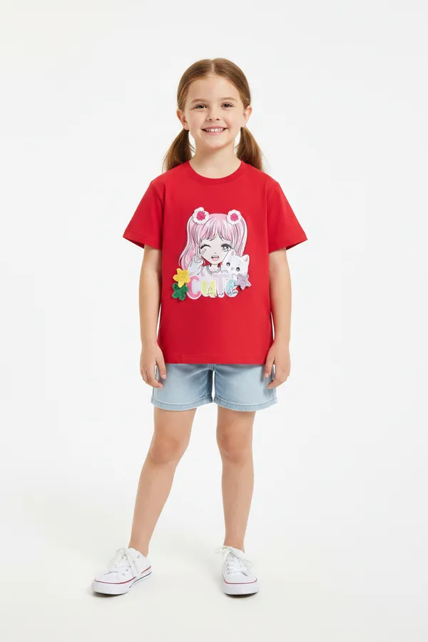 Kids_Girls_T-Shirt_Red