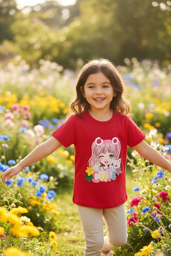 Kids_Girls_T-Shirt_Red