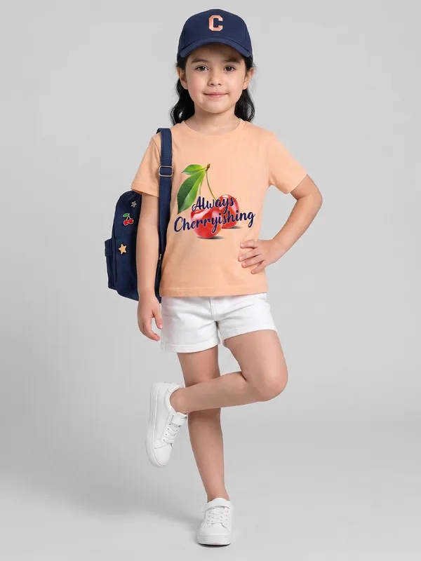 Kids_Girls_T-Shirt_Peach