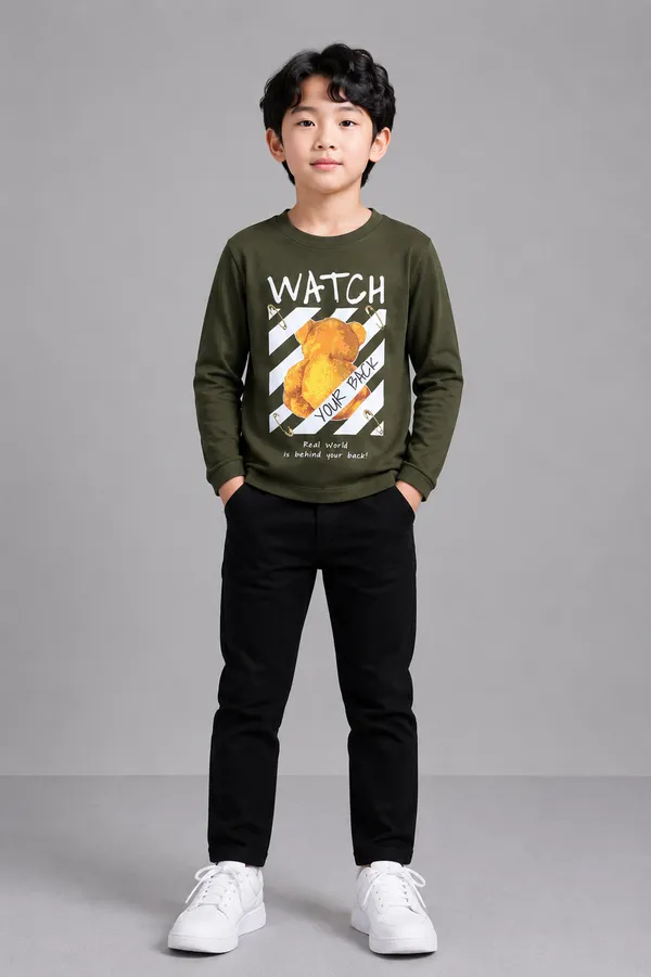 Kids_Boys_T-Shirt_Olive_Green