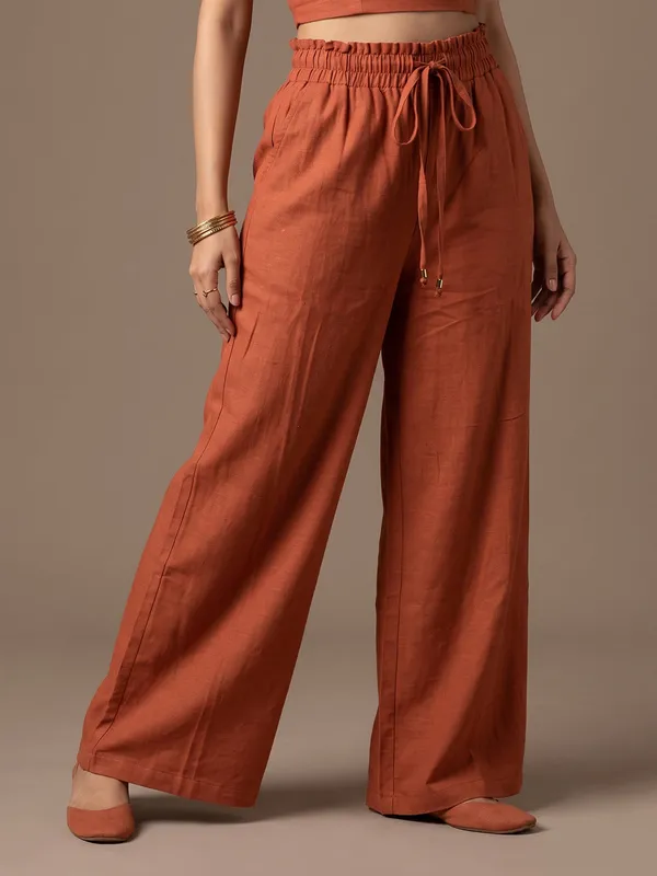 Linen_Blend_Trouser_Rust