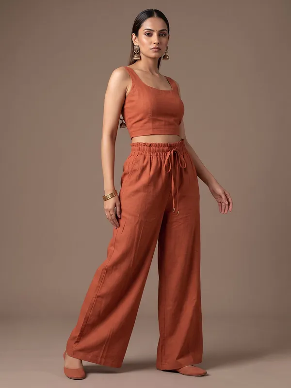 Linen_Blend_Trouser_Rust