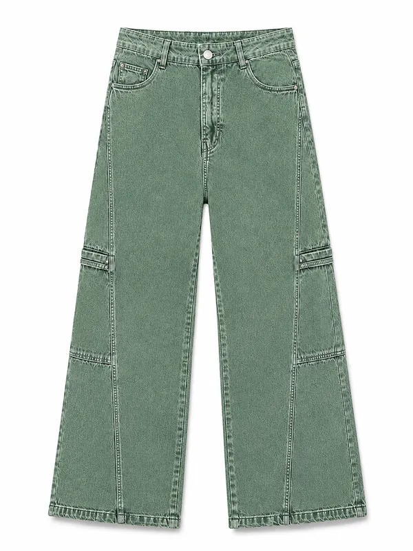 Green_Wide_Legs_Street_Jeans