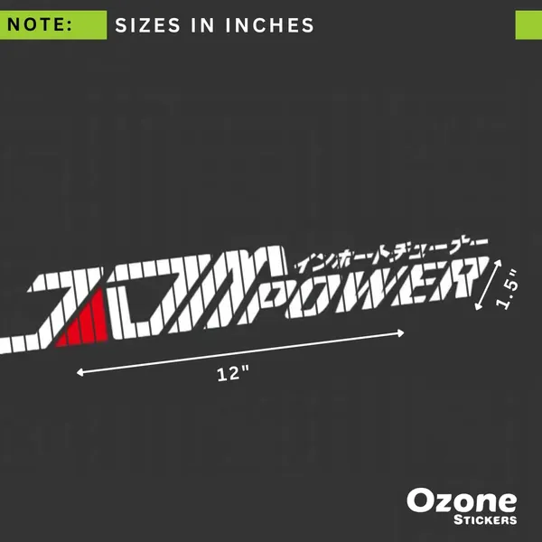 Jdm_Power_Car_Decal_Vinyl_Exterior_Design_Sticker_Pack_Of_2_White