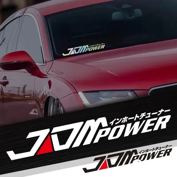 Jdm_Power_Car_Decal_Vinyl_Exterior_Design_Sticker_Pack_Of_2_White