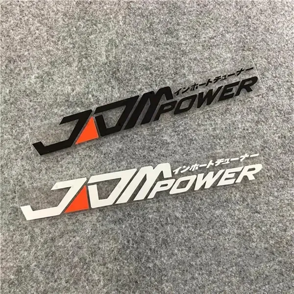 Jdm_Power_Car_Decal_Vinyl_Exterior_Design_Sticker_Pack_Of_2_White