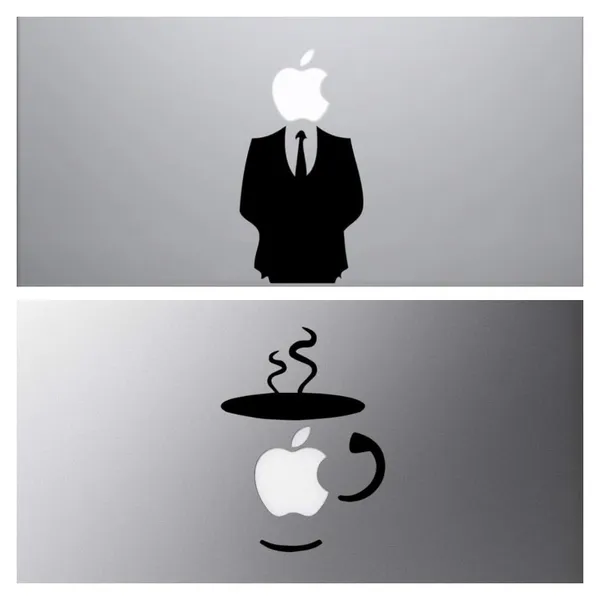 10_Pcs_Funny_Matchman_Doodle_Vinyl_Self_Adhesive_Laptop_Skins_Stickers_Black_Pack_Of_10