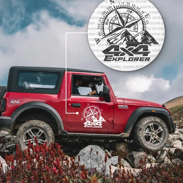 Explorer_Compass_Sticker_For_Car_Off_Road_Adventure_Vinyl_Decal_Suitable_For_Thar_Endeavour_Creta_Nexon_Jimny_Brezza_Ertiga_Wagon_R_Punch_Scorpio_Snow_White